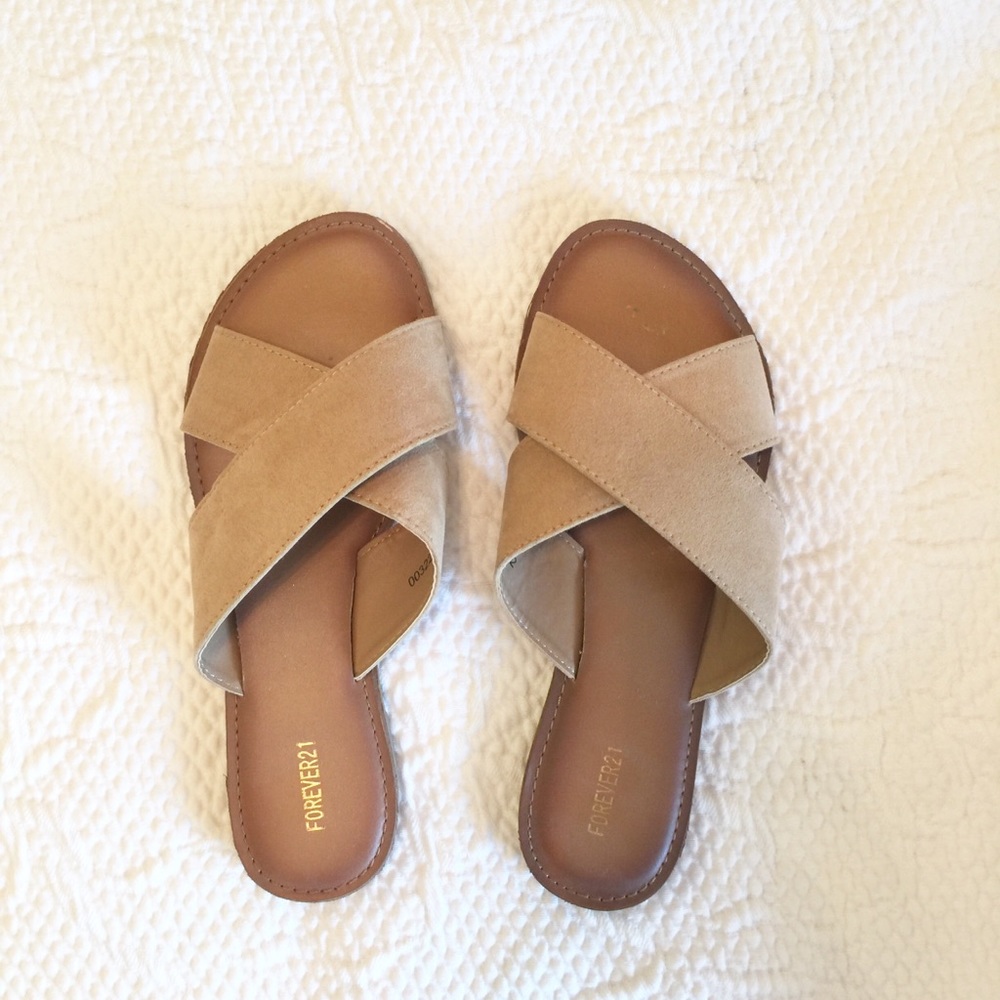 Tan sandals (slides)